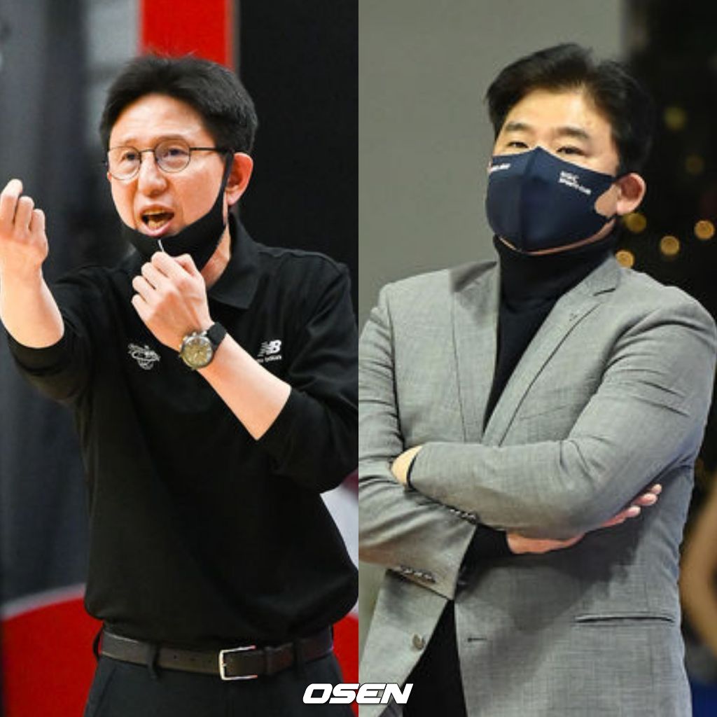 [사진] 서동철 수원 kt 감독과 김승기 안양 KGC 인삼공사 / OSEN DB.