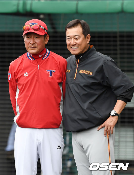 요미우리 김기태 타격코치, 하라 다쓰노리 감독 /OSEN DB