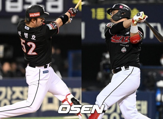 KT 박병호(좌)와 장성우 / OSEN DB