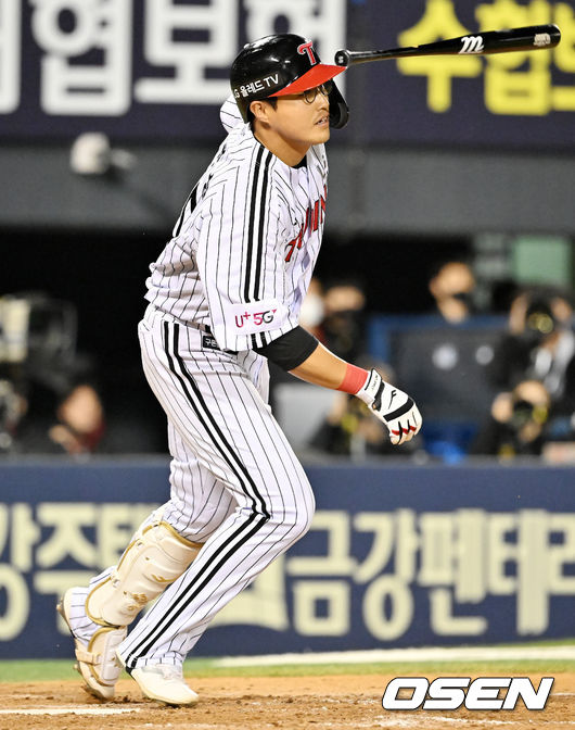 5회말 2사 주자 만루 LG 채은성이 1루수 앞 땅볼 타구로 물러나고 있다. 2022.04.21 /rumi@osen.co.kr