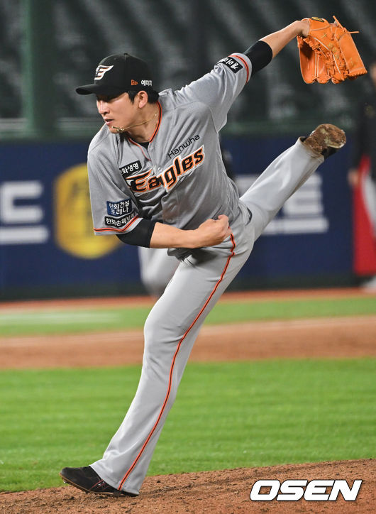 한화 이글스 장시환이 9회말 역투하고 있다. 2022.04.21 / foto0307@osen.co.kr