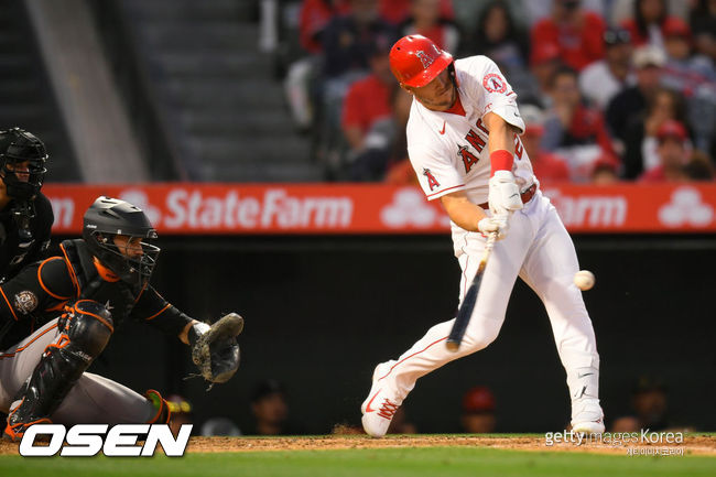 [사진] LA 에인절스 간판 타자 마이크 트라웃. ⓒGettyimages(무단전재 및 재배포 금지)