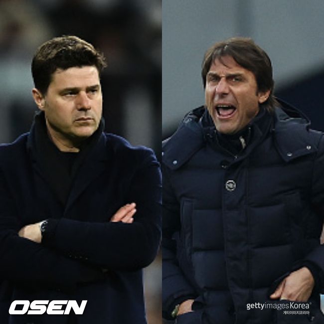 [사진] 마우리시오 포체티노 감독과 안토니오 콘테 감독 / ⓒGettyimages(무단전재 및 재배포 금지)
