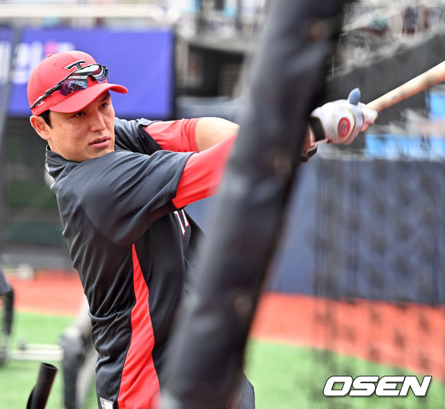경기 전 KIA 타이거즈로 이적한 박동원이 훈련을 하고 있다. 2022.04.26 /rumi@osen.co.kr