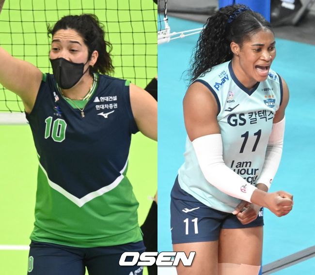 현대건설 야스민(왼쪽), GS칼텍스 모마. /OSEN DB