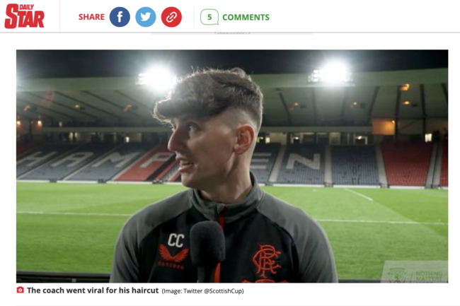 [사진] 데일리 스타 홈페이지 캡쳐.