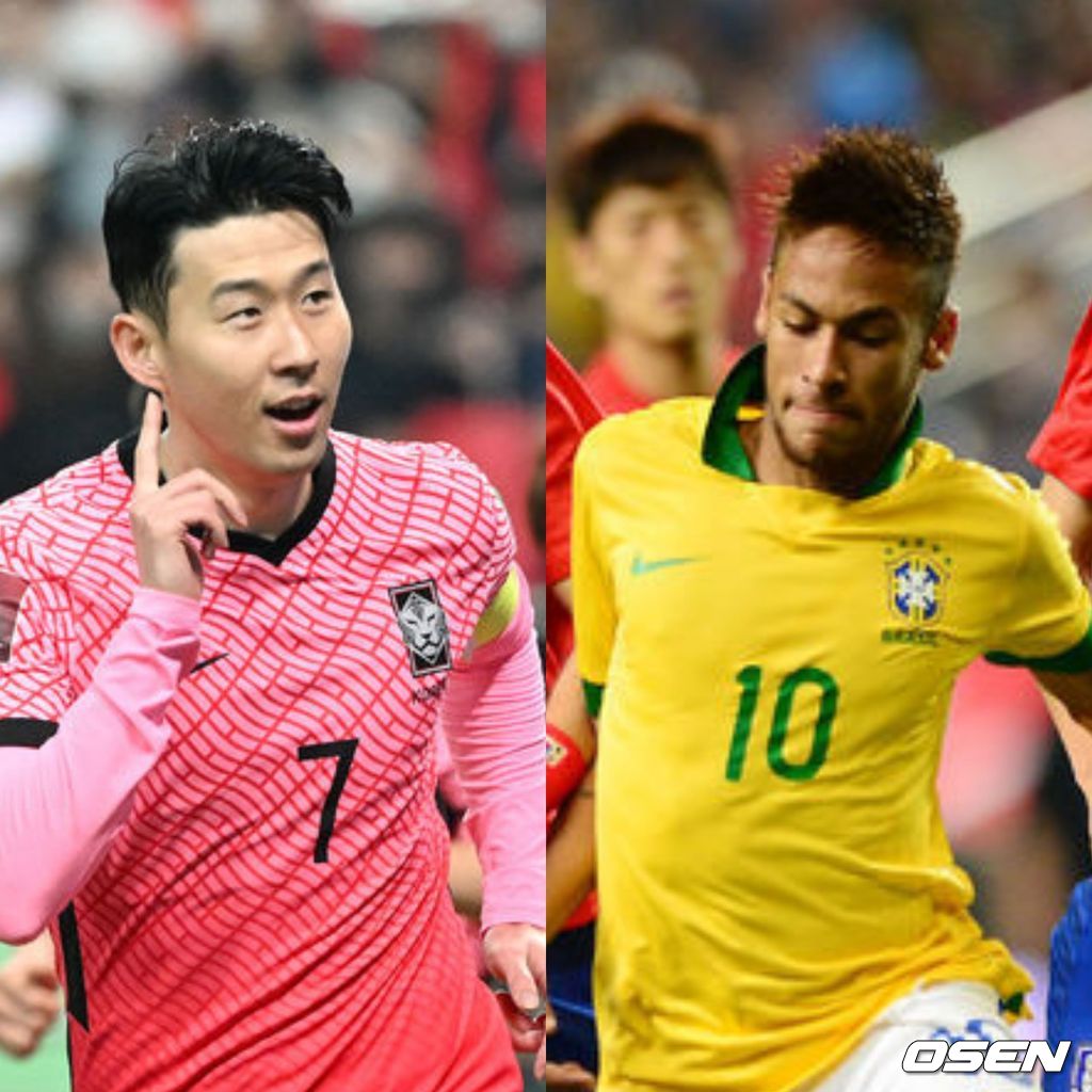 [사진] 손흥민과 네이마르 / OSEN DB.