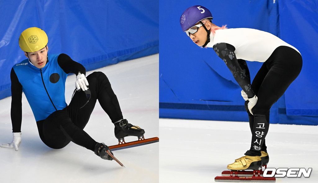 황대헌(왼쪽), 곽윤기