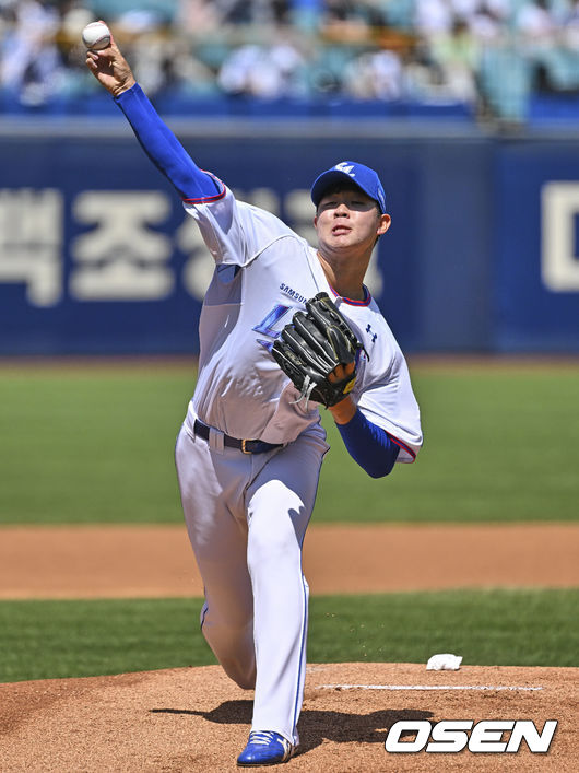 삼성 라이온즈 선발투수 황동재가 역투하고 있다. 2022.05.05 / foto0307@osen.co.kr