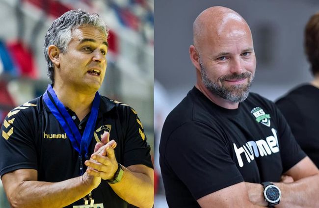 [사진] 남자핸드볼대표팀 홀란도 프레이타스(왼쪽) 감독과 여자핸드볼대표팀 킴 라스무센 감독 /대한핸드볼협회 제공