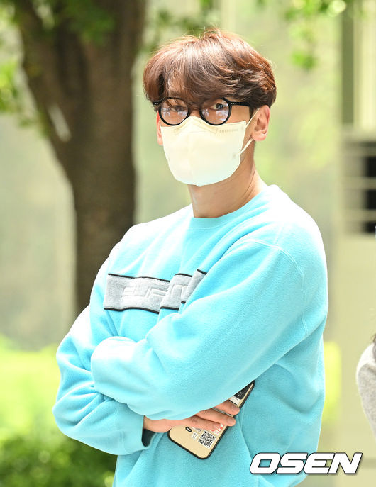 가수 비가 싸이퍼 쇼케이스를 지켜보고 있다. 2022.05.11 /cej@osen.co.kr 