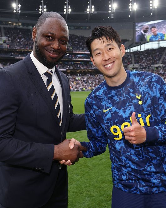 [사진] 레들리 킹과 손흥민 / 토트넘 공식 SNS.