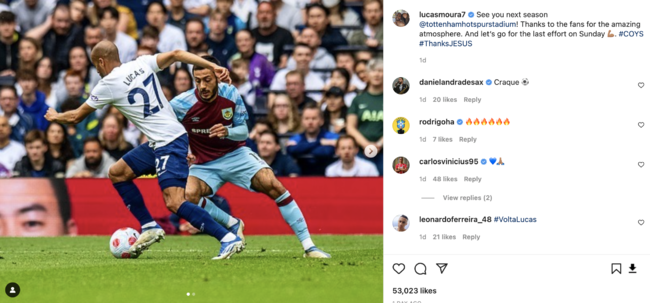 [사진]루카스 모우라 인스타그램