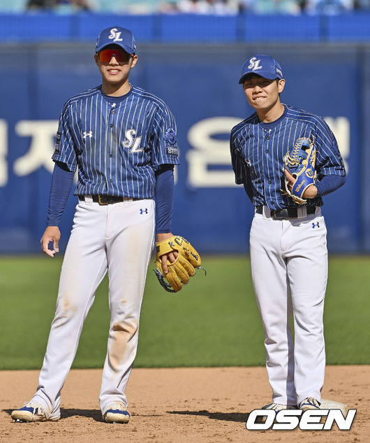 삼성 이재현-김지찬 /OSEN DB