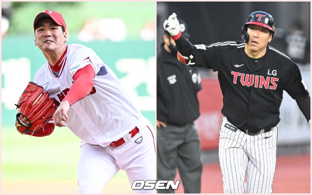 SSG 김광현(왼쪽)과 LG 김현수. /OSEN DB