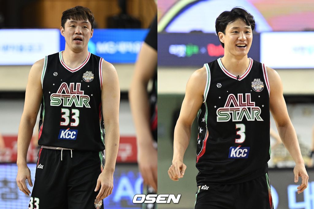 [사진]이승현(왼쪽)과 허웅