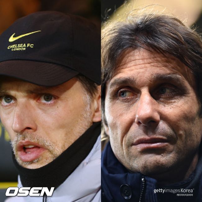 [사진] 왼쪽부터 토마스 투헬, 안토니오 콘테 감독 / ⓒGettyimages(무단전재 및 재배포 금지)