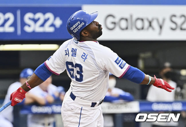 삼성 라이온즈 피렐라가 1회말 좌전 안타를 치고 있다. 2022.05.25 / foto0307@osen.co.kr