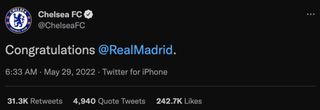 [사진] 첼시 공식 SNS.