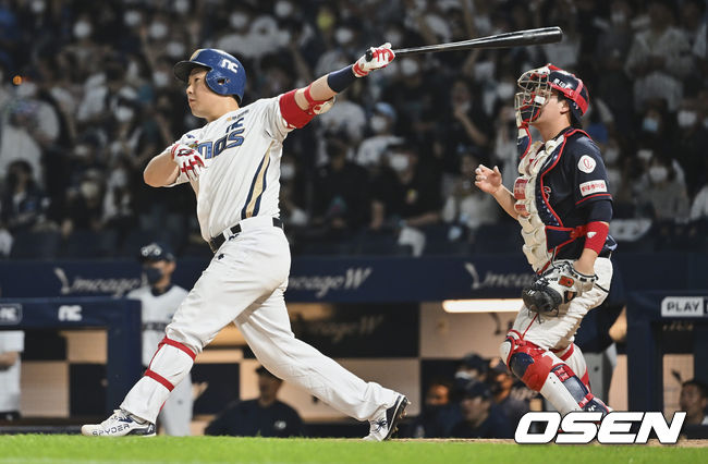 NC 다이노스 양의지가 8회말 1타점 적시타를 치고 있다. 2022.06.03 / foto0307@osen.co.kr