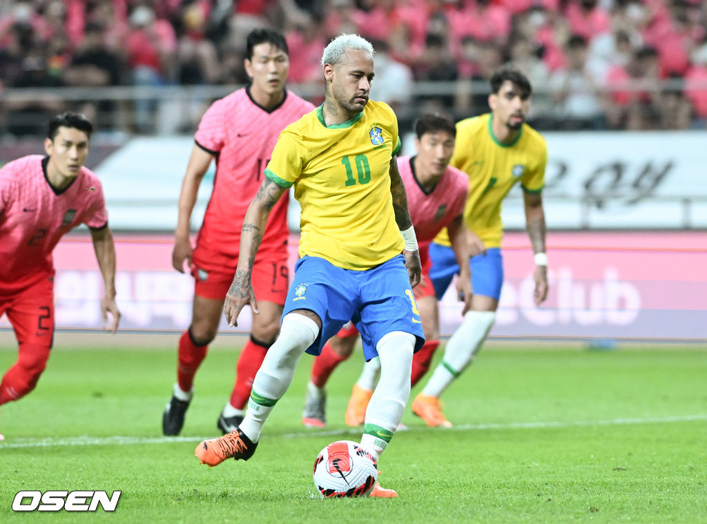 후반 브라질 네이마르가 PK골을 넣고 있다 . 2022.06.02/ soul1014@osen.co.kr