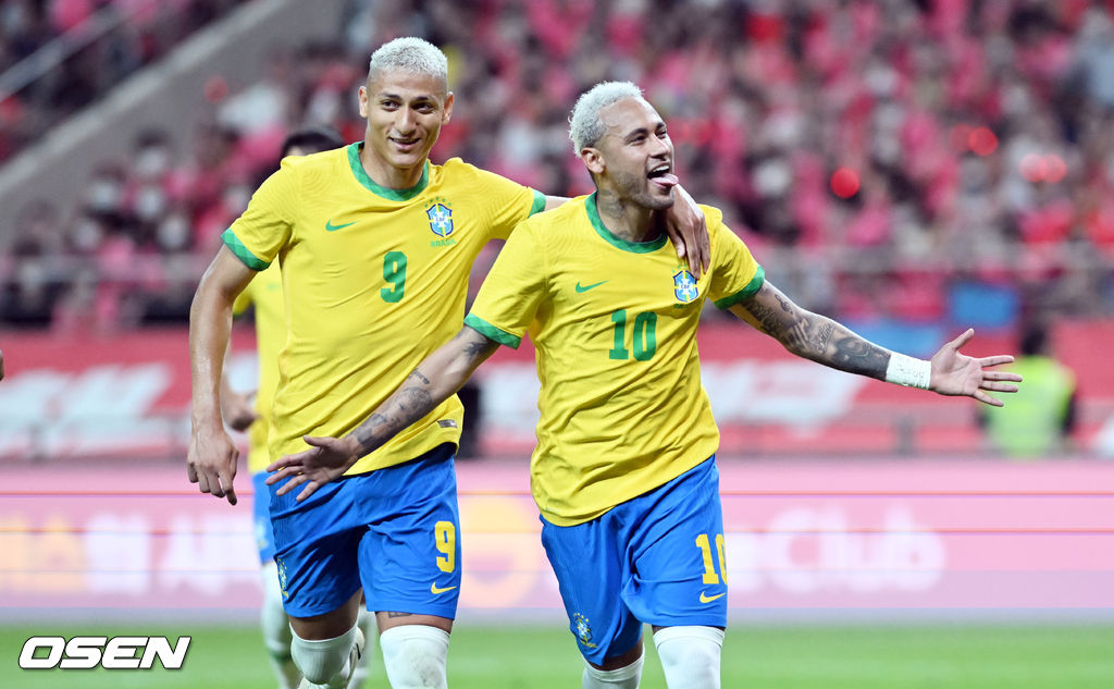 후반 브라질 네이마르가 PK골을 넣고 기뻐하고 있다 . 2022.06.02/ soul1014@osen.co.kr