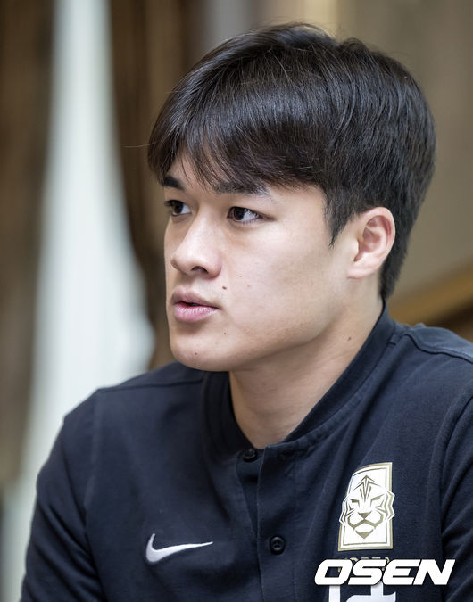 ‘아시아축구연맹(AFC) U-23 아시안컵’에 출전하는 23세 이하(U-23) 남자 축구대표팀 박정인이 6일 오후(한국시간) 우즈베키스탄 타슈켄트에서 OSEN과 인터뷰를 하고 있다. 2022.06.07 /cej@osen.co.kr