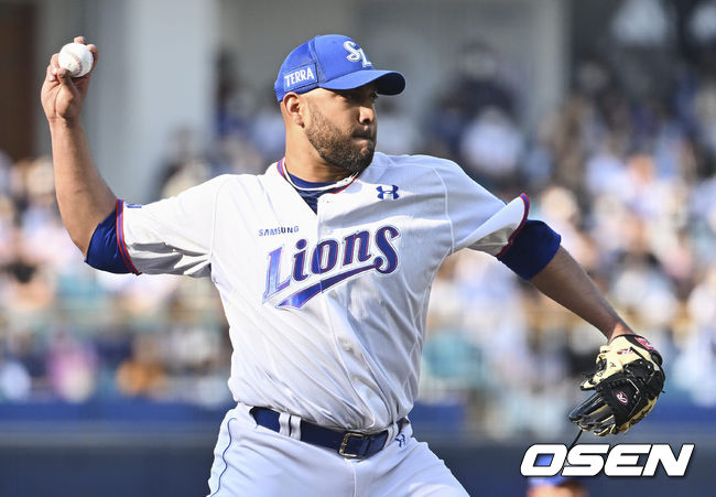 삼성 라이온즈 선발투수 수아레즈가 역투하고 있다. 2022.05.21 / foto0307@osen.co.kr