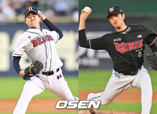 두산 최승용(좌)과 KT 고영표 / OSEN DB