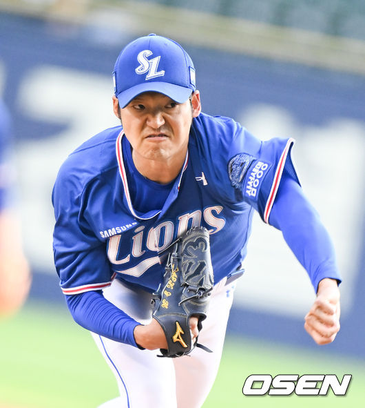 삼성 라이온즈 좌완투수 백정현이 투구하고 있다./OSEN DB