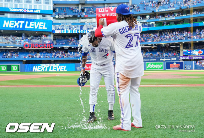 [사진] 토론토가 31일(한국시간) 디트로이트에 5-3 역전승을 거뒀다. ⓒGettyimages(무단전재 및 재배포 금지)