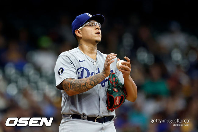 [사진] LA 다저스 선발투수 홀리오 유리아스. ⓒGettyimages(무단전재 및 재배포 금지)