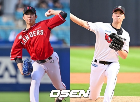 SSG 오원석(좌)과 KT 엄상백 / OSEN DB