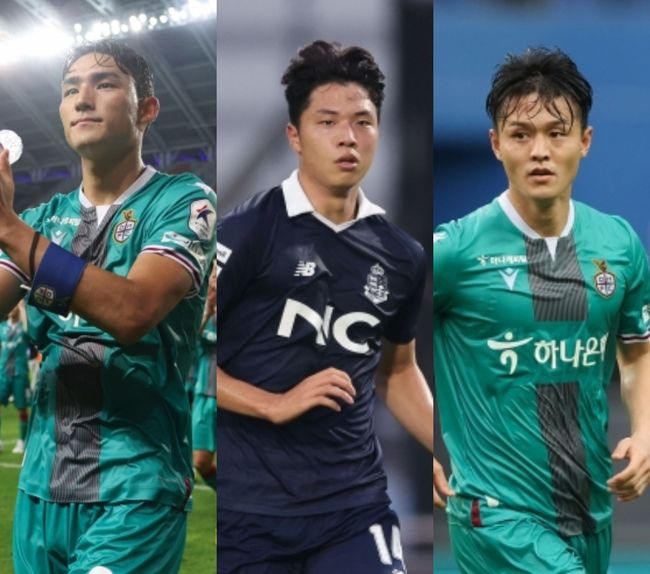 [사진] 왼쪽부터 조유민, 이재익, 주세종 / 한국프로축구연맹.