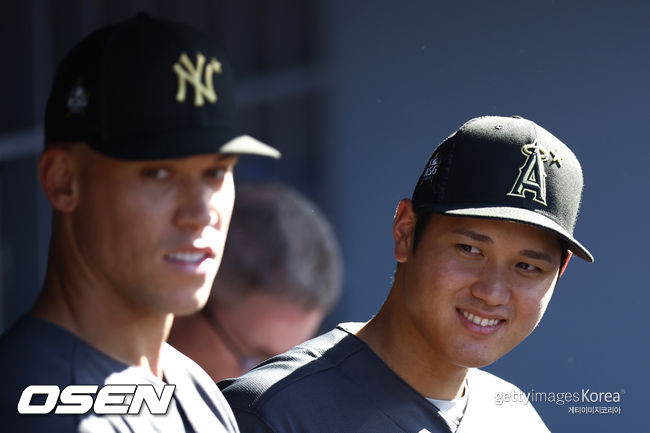 [사진] 애런 저지(좌)와 오타니 쇼헤이 ⓒGettyimages(무단전재 및 재배포 금지)