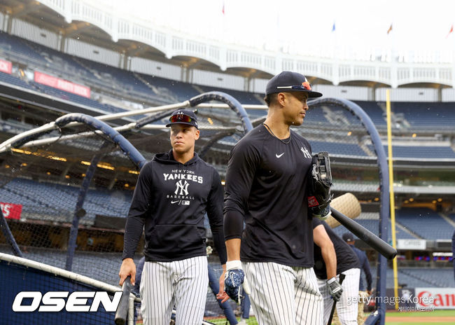 [사진] 애런 저지, 지안카를로 스탠튼 ⓒGettyimages(무단전재 및 재배포 금지)