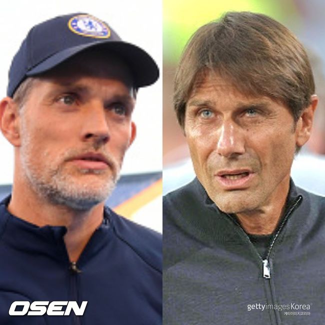 [사진] 왼쪽부터 토마스 투헬 감독과 안토니오 콘테 / ⓒGettyimages(무단전재 및 재배포 금지)
