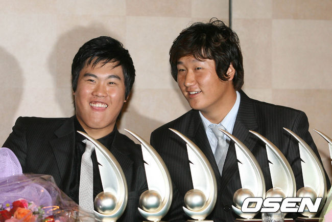 [OSEN DB] 2006 프로야구시상 한화 류현진-롯데 이대호 2006.11.02 / photo@osen.co.kr