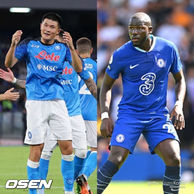 [사진] 왼쪽부터 김민재와 칼리두 쿨리발리 / ⓒGettyimages(무단전재 및 재배포 금지)