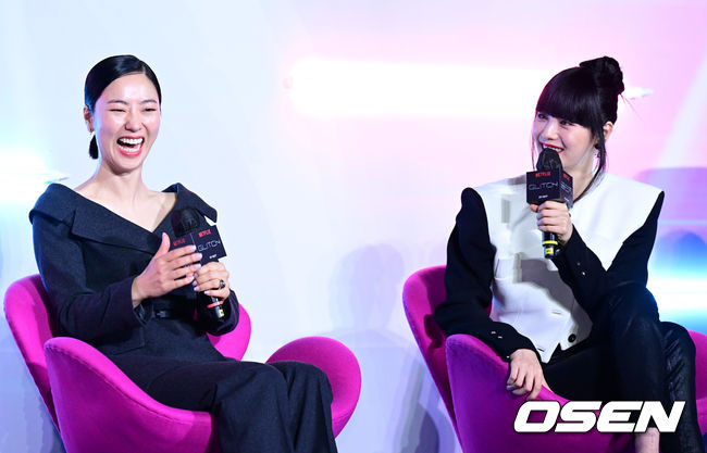 배우 전여빈, 나나가 간담회를 하고 있다. 2022.09.27 /jpnews@osen.co.kr
