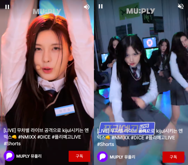 '뮤플리' 영상화면