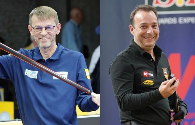 [사진]토브욘 블롬달(왼쪽)과 다니엘 산체스 /대한당구연맹 제공