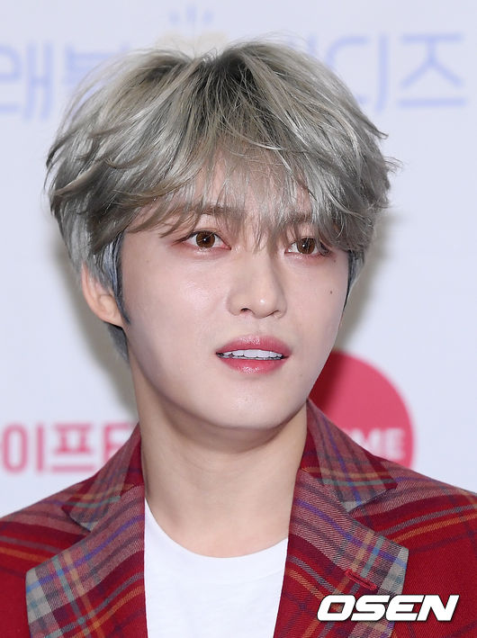 김재중이 행사에 참여하며 포토타임을 갖고 있다. / rumi@osen.co.kr