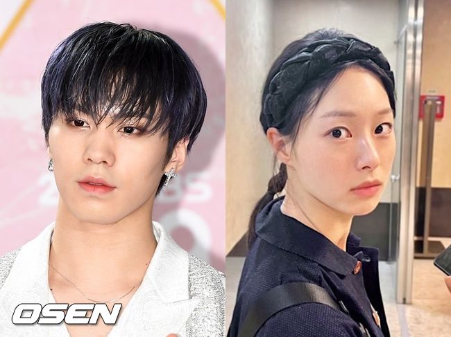 아스트로 라키(왼쪽)는 열애설을 인정했지만 박보연은 부인했다. OSEN DB, 박보연 인스타그램