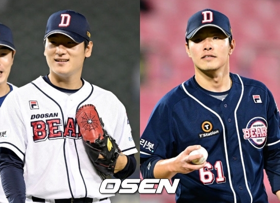 두산 곽빈(좌)과 최원준 / OSEN DB