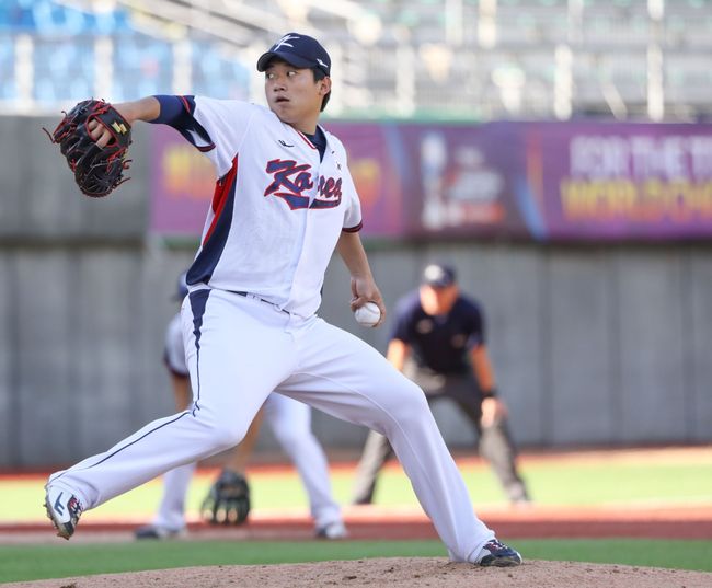 U-23 야구 대표팀 김기중. /WBSC 홈페이지