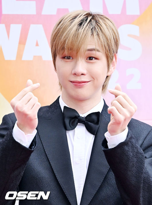 무대 위에서 강다니엘이 포토타임을 갖고 있다. 2022.08.25 /rumi@osen.co.kr