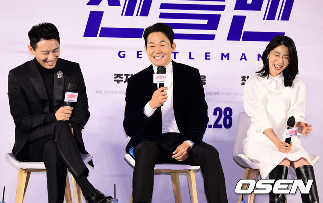 배우 주지훈, 박성웅, 최성은이 간담회를 하고 있다. 2022.12.01 /jpnews@osen.co.kr