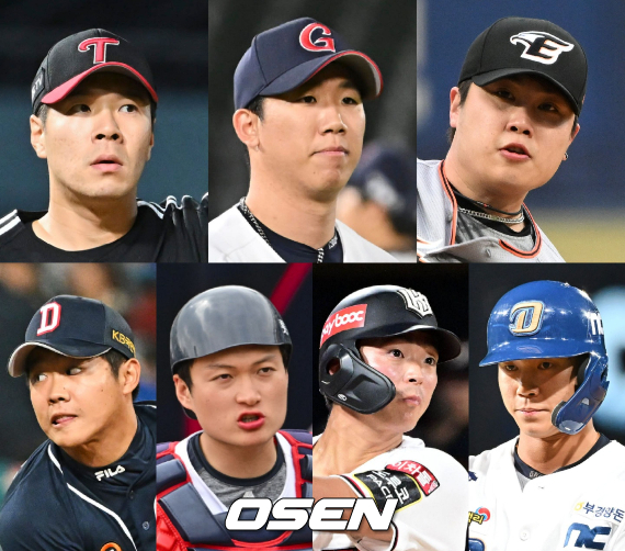 김대유, 김유영, 윤호솔, 박준영, 김태훈, 안중열, 전창민(왼쪽 위부터 시계 방향으로). /OSEN DB