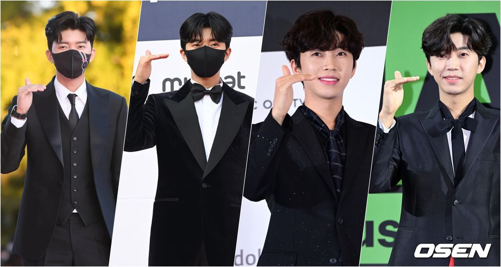 이날 레드카펫에선 임영웅의 시그니처 포즈인 '건행'을 볼 수 없었다 [사진] 박준형 조은정 최규한 이대선 기자
